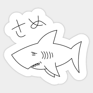 Sad Shark Sticker